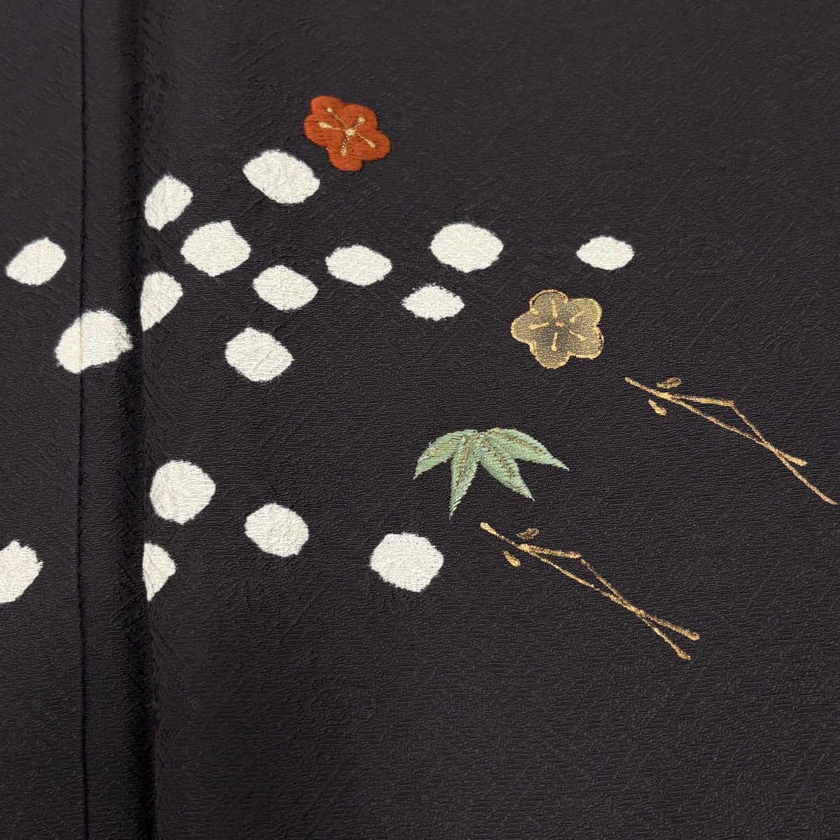 美品】 付下げ 身丈152cm 裄丈63cm S 袷 松竹梅 幾何学模様 金糸 刺繍