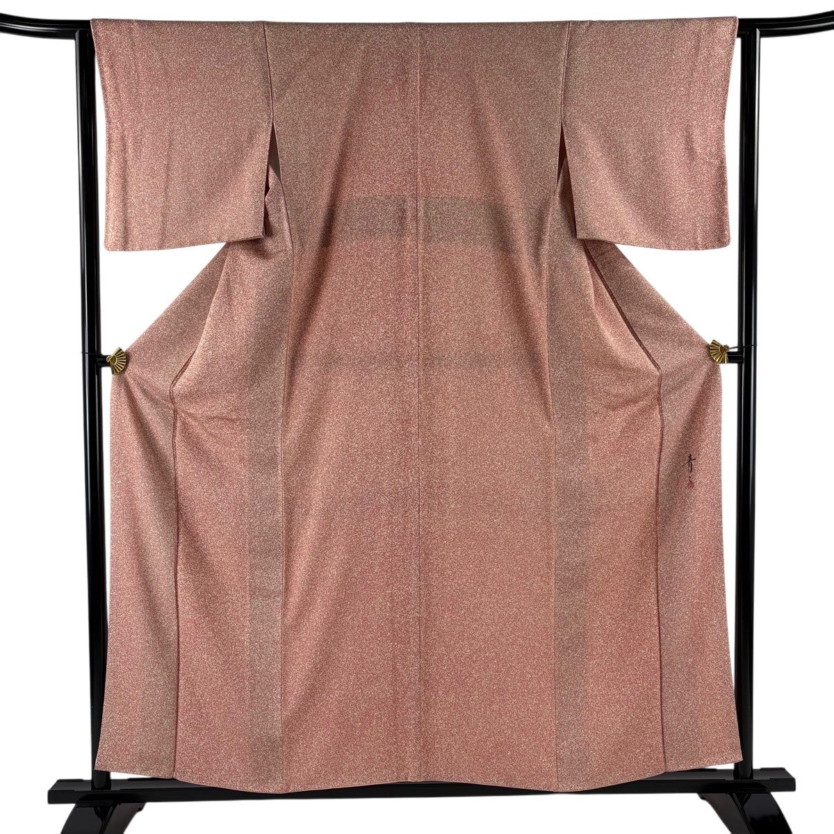 美品】 小紋 身丈157cm 裄丈63cm S 袷 松井青々 落款あり 幾何学模様