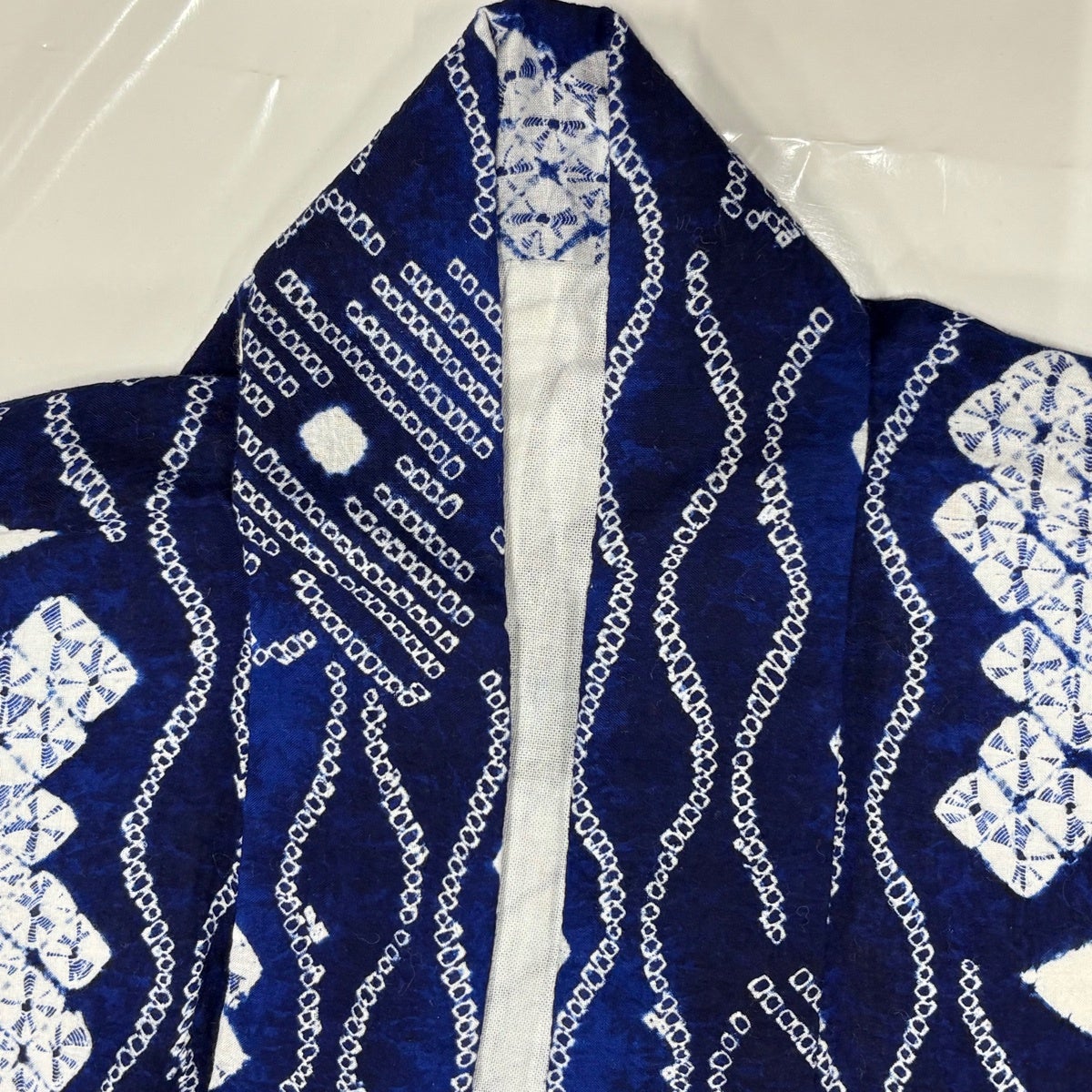 美品】 浴衣 身丈157cm 裄丈64cm M 草花 立涌 青 綿 名品｜中古・古着