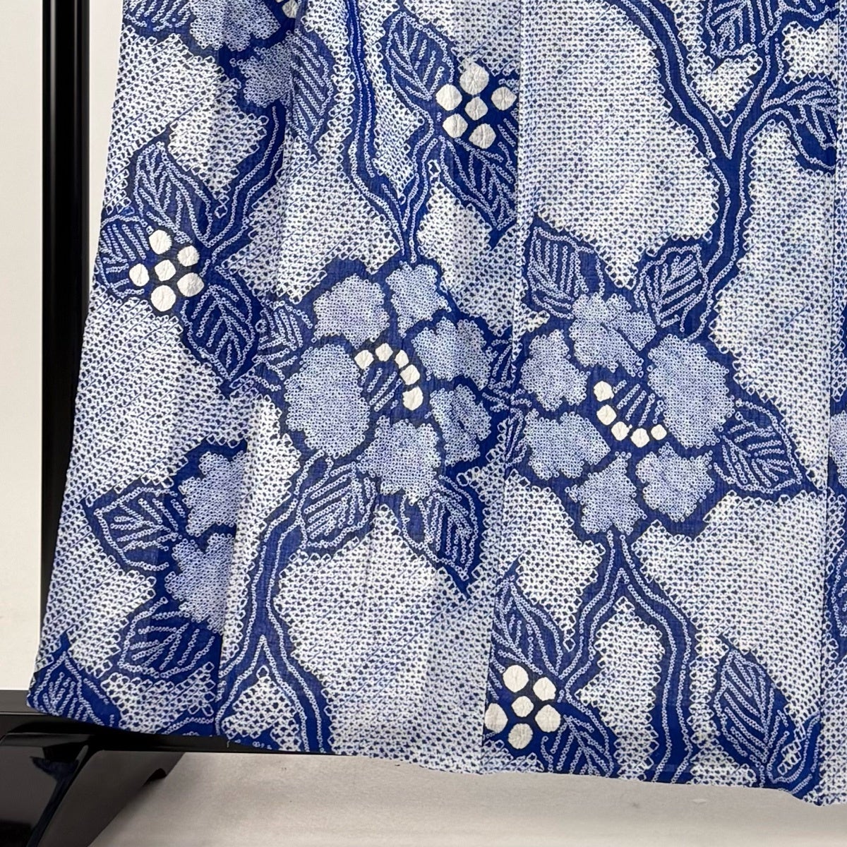 浴衣 美品 名品 身丈160cm 裄丈69cm 綿 【中古】 美品】 浴衣 身丈153cm 裄丈61cm S 絞り浴衣 亀甲 花 青 綿 名品｜中古