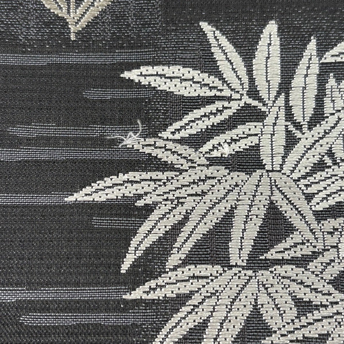 袋帯 秀品 夏帯 絽 竹 月 金銀糸 黒灰 六通 正絹｜中古・古着