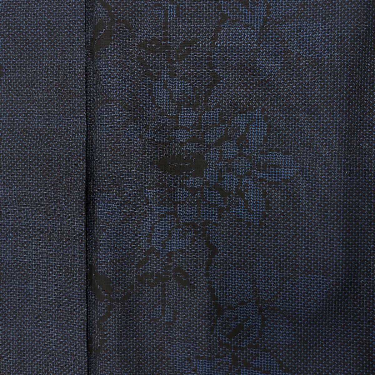 美品】 紬 身丈156cm 裄丈62cm S 袷 草花 紺色 正絹 秀品｜中古・古着