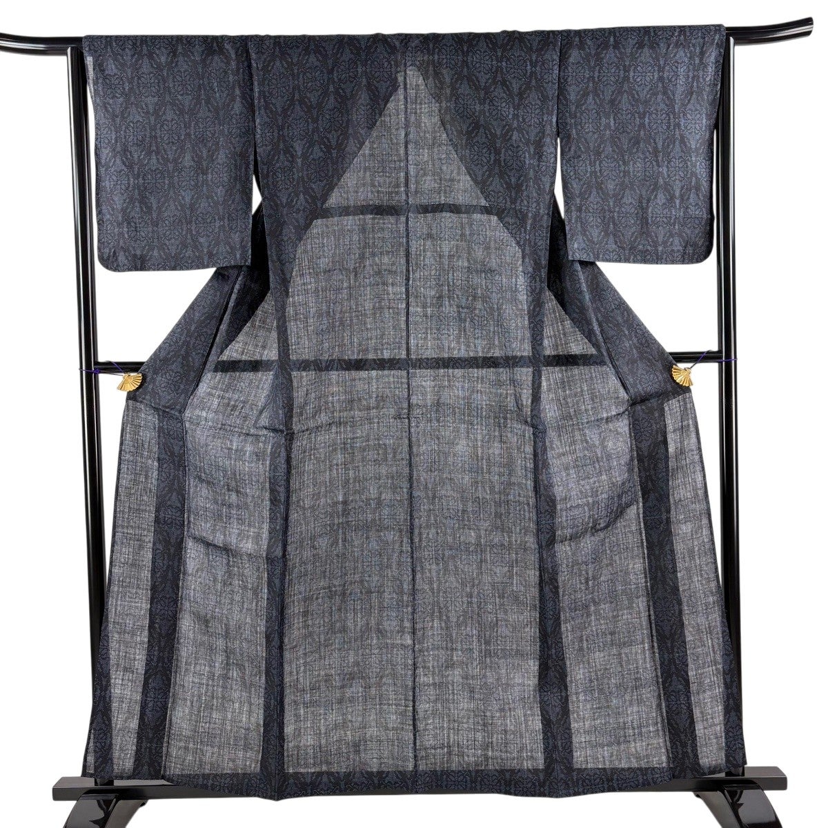 【美品】 紬 身丈152cm 裄丈64cm 麻 逸品 【中古】 美品】 紬 身丈155.5cm 裄丈64cm 正絹 名品 【中古】の通販 by