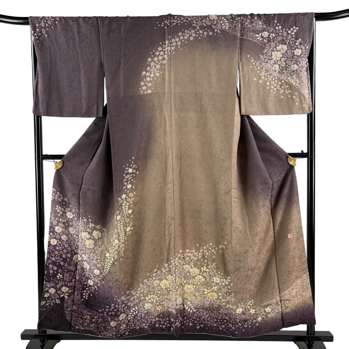 美品】 訪問着 身丈157cm 裄丈67.5cm L 袷 吉乃一廉 落款あり 辻が花