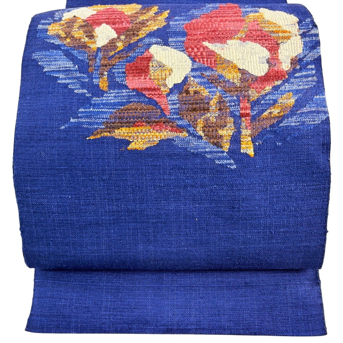 美品】 名古屋帯 優品 八寸名古屋帯 松葉仕立て トンネル仕立て 水芭蕉
