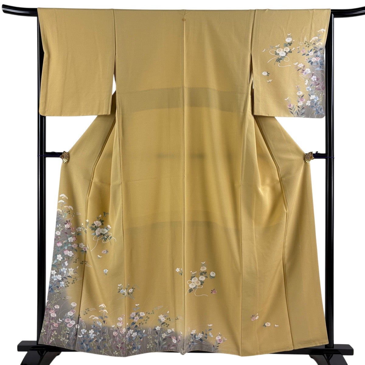 訪問着 身丈158cm 裄丈67cm 正絹 秀品 【中古】 訪問着 身丈158cm 裄67cm レディース 袷 鳥柄 裄長 裄Lサイズ 秋冬春用
