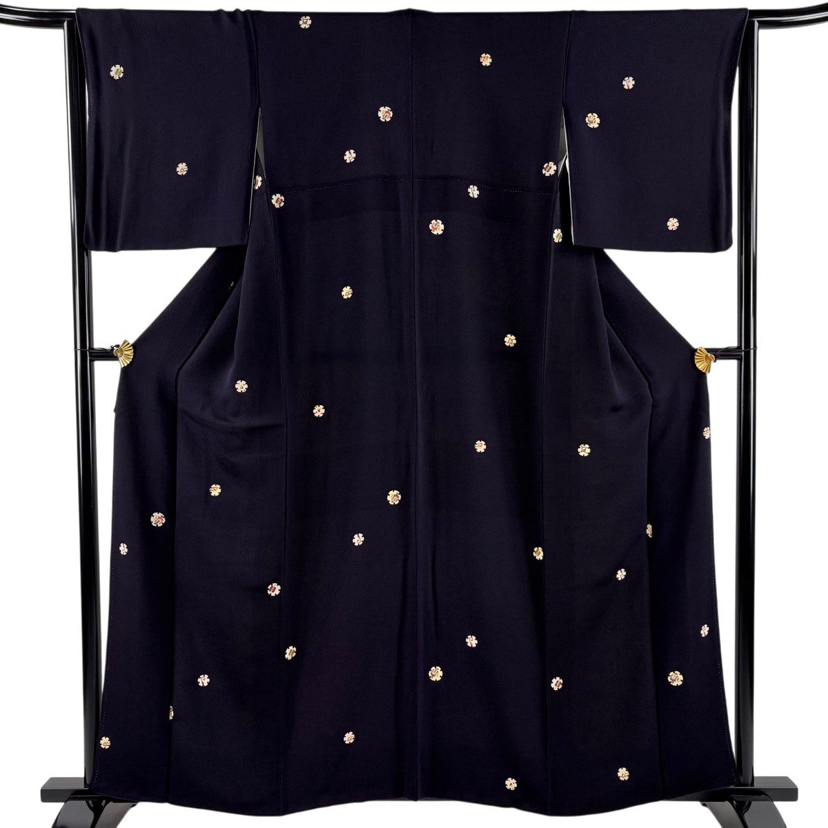 ★専用★小紋 日本昔話 動物 黒 金彩加工 身丈159.5cm 裄丈65cm 袷 小紋 身丈157cm 裄丈64cm M 袷 胴抜き うさぎ 葡萄 縮緬 焦茶色 正絹