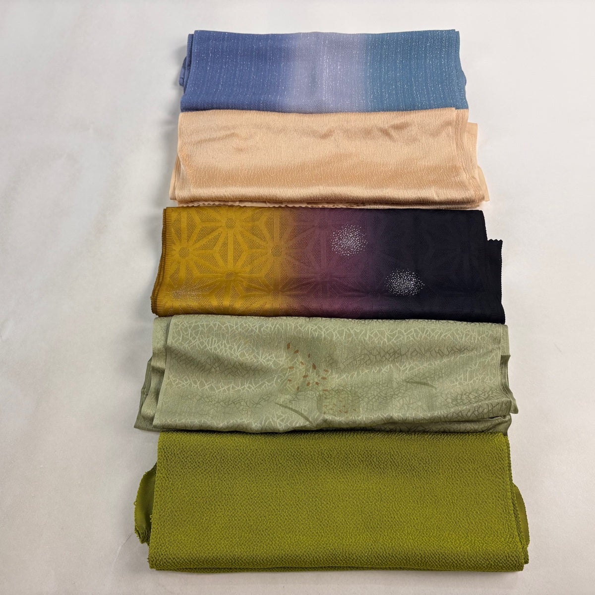 帯揚げ 優品 正絹 【中古】 帯揚げ 優品 帯揚げ5枚セット 薄オレンジ 正絹 和装小物｜中古・古着