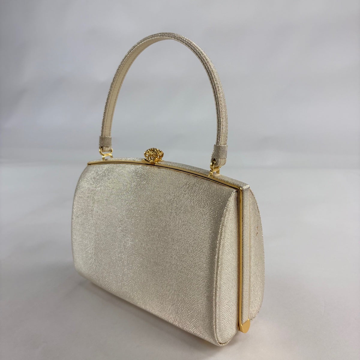和装バッグ 優品 フォーマル 箔 金色 正絹 和装小物｜中古・古着
