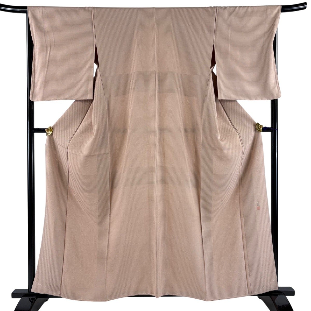 訪問着 身丈158cm 裄丈63.5cm S 正絹 美品 逸品 訪問着 身丈158cm 裄丈63cm S 単衣 秋草 流水 金糸 金彩 薄緑 正絹