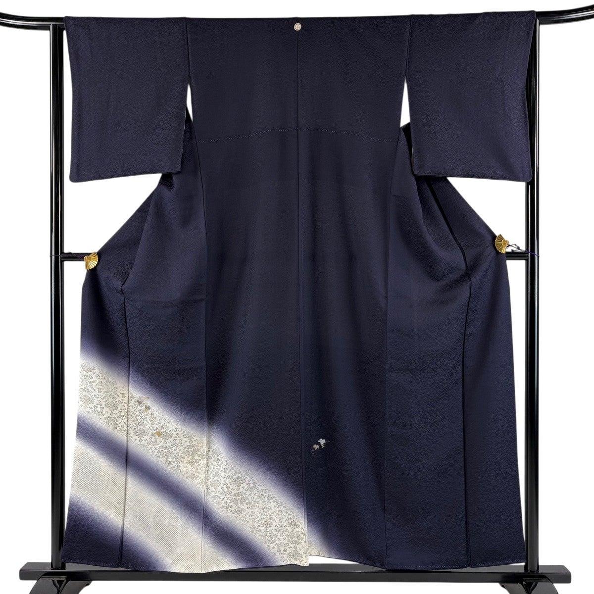 ★専用★未使用品 付け下げ 付下げ 総絞り 紫 刺繍 身丈159cm 裄丈65 付下げ 身丈162cm 裄丈65cm M 袷 紬地 梅 葡萄 絞り 金銀彩 灰紫 正絹