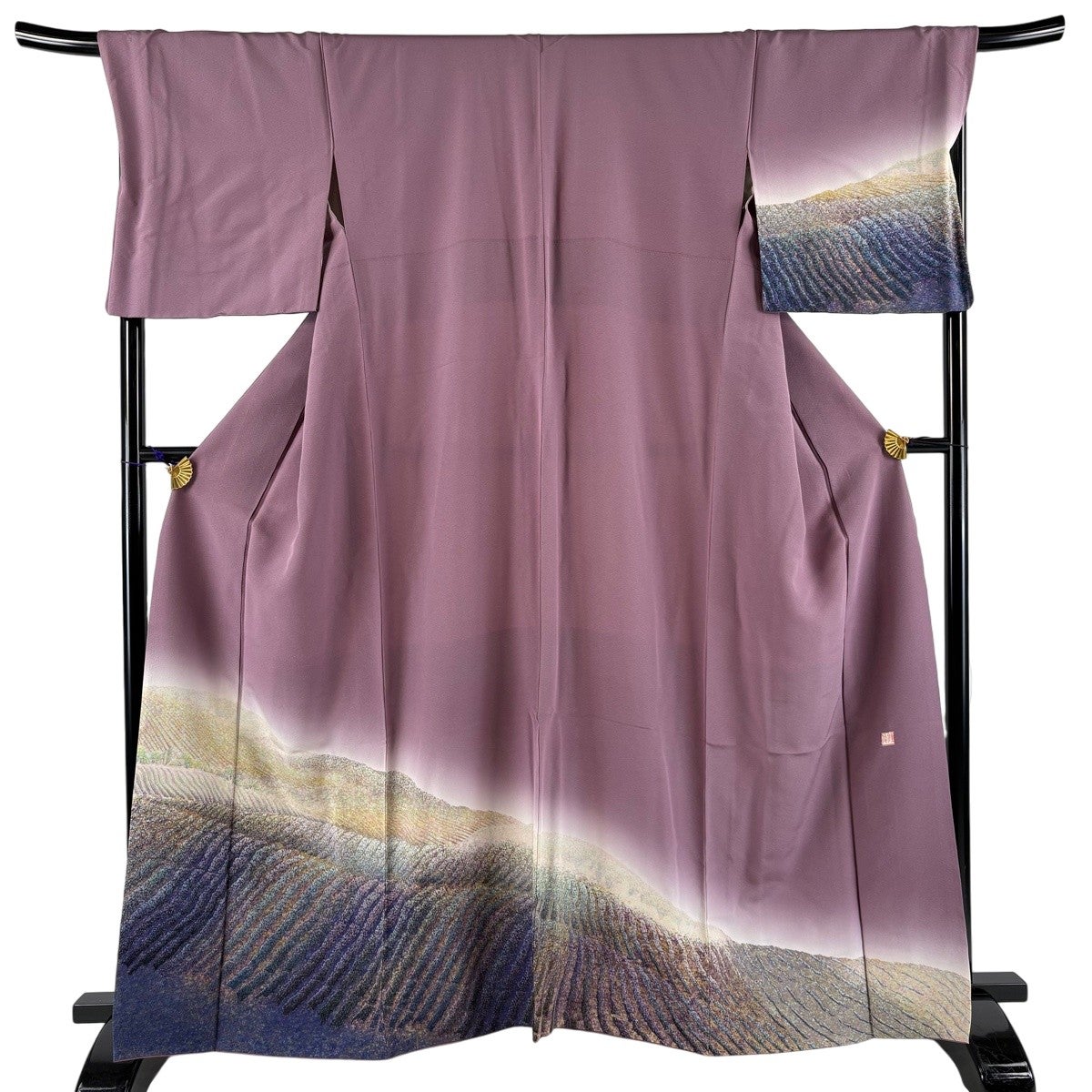 【着物】 付下げ 紬織 葡萄文様 身丈約158cm 裄丈約65cm 24Z-1721 美品】 付下げ 身丈163cm 裄丈67cm M 袷 袈裟襷文銅鐸 紬地 やまと
