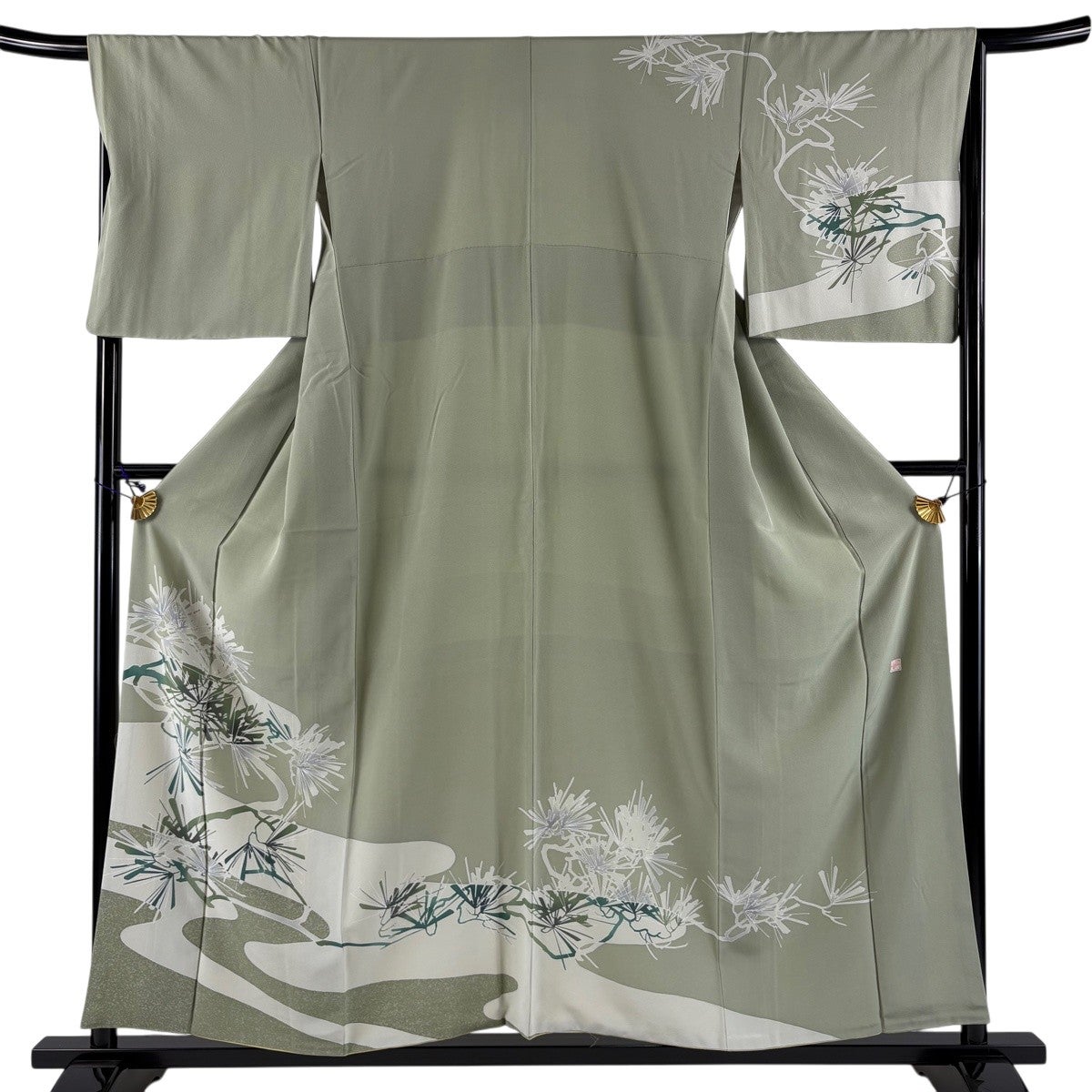 訪問着 身丈166cm 裄丈66cm 正絹 名品 【中古】 訪問着 身丈166cm 裄丈67cm M 袷 松葉 梅 絞り 刺繍 灰紫 正絹 秀品