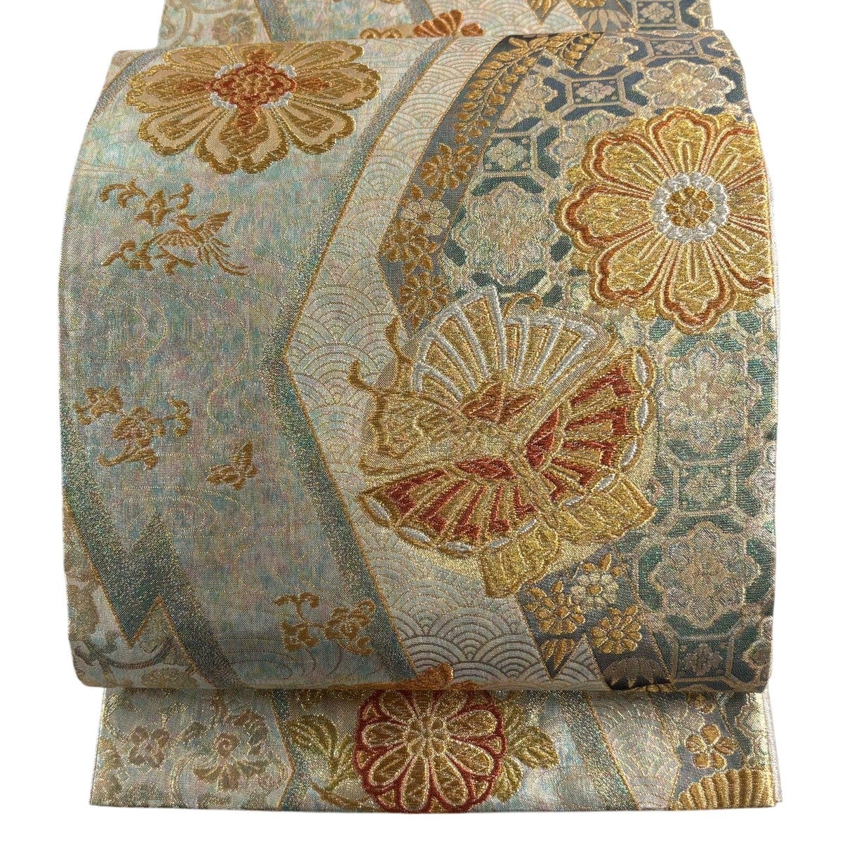 極美品✦正絹袋帯 ※美しい蝶の模様が大変華やかです。 袋帯 正絹 群蝶文 六通柄 - メルカリ