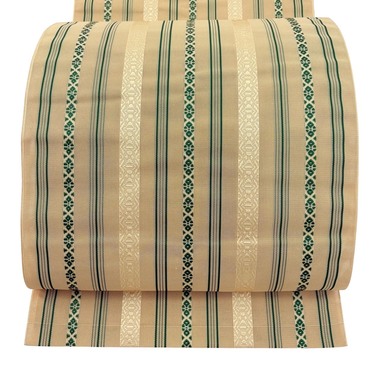 美品】 名古屋帯 秀品 夏帯 トンネル仕立て 八寸名古屋帯 松葉仕立て