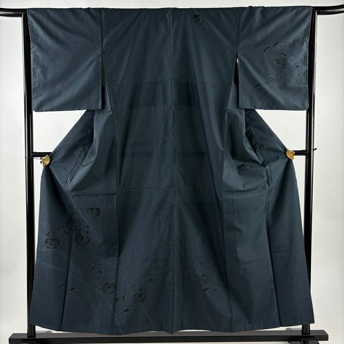 紬 身丈158cm 裄丈64cm 正絹 秀品 【中古】 美品 紬 身丈158cm 裄丈64cm M 袷 縦縞 茶色 正絹 秀品 中古 :