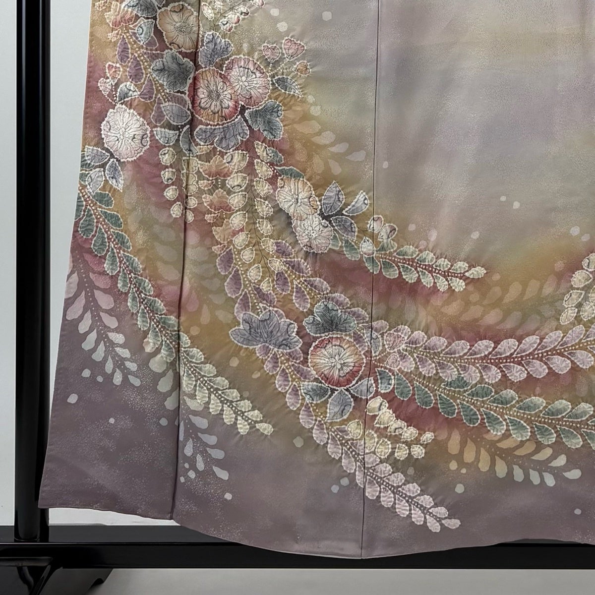 美品】 訪問着 身丈156cm 裄丈62.5cm S 袷 落款あり 辻が花 銀通し