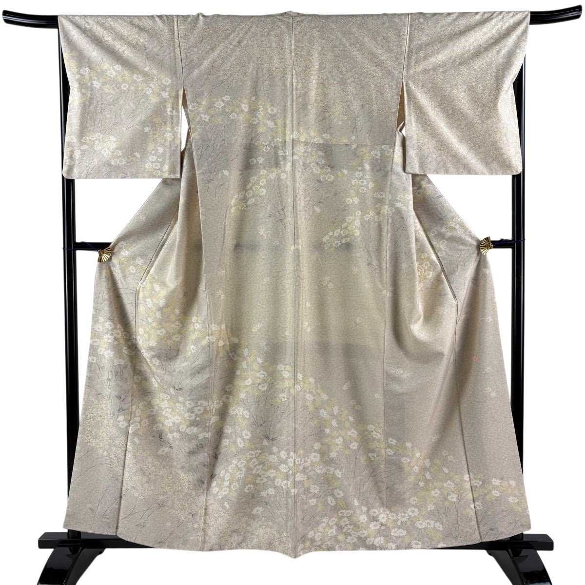 美品】 付下げ 身丈159.5cm 裄丈66cm M 袷 牛首紬地 落款あり 霞