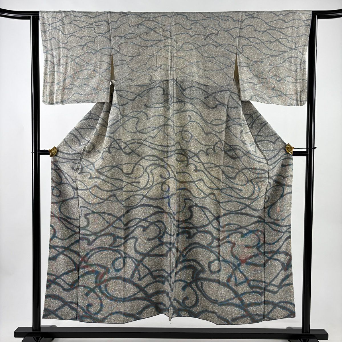 訪問着 着物 袷 作家 川村久太郎 黒 枝 エ霞 裄68 Ｍ 中古 sn1654 訪問着 着物 袷 作家 川村久太郎 黒 枝 エ霞 裄68 M 中古 sn1654