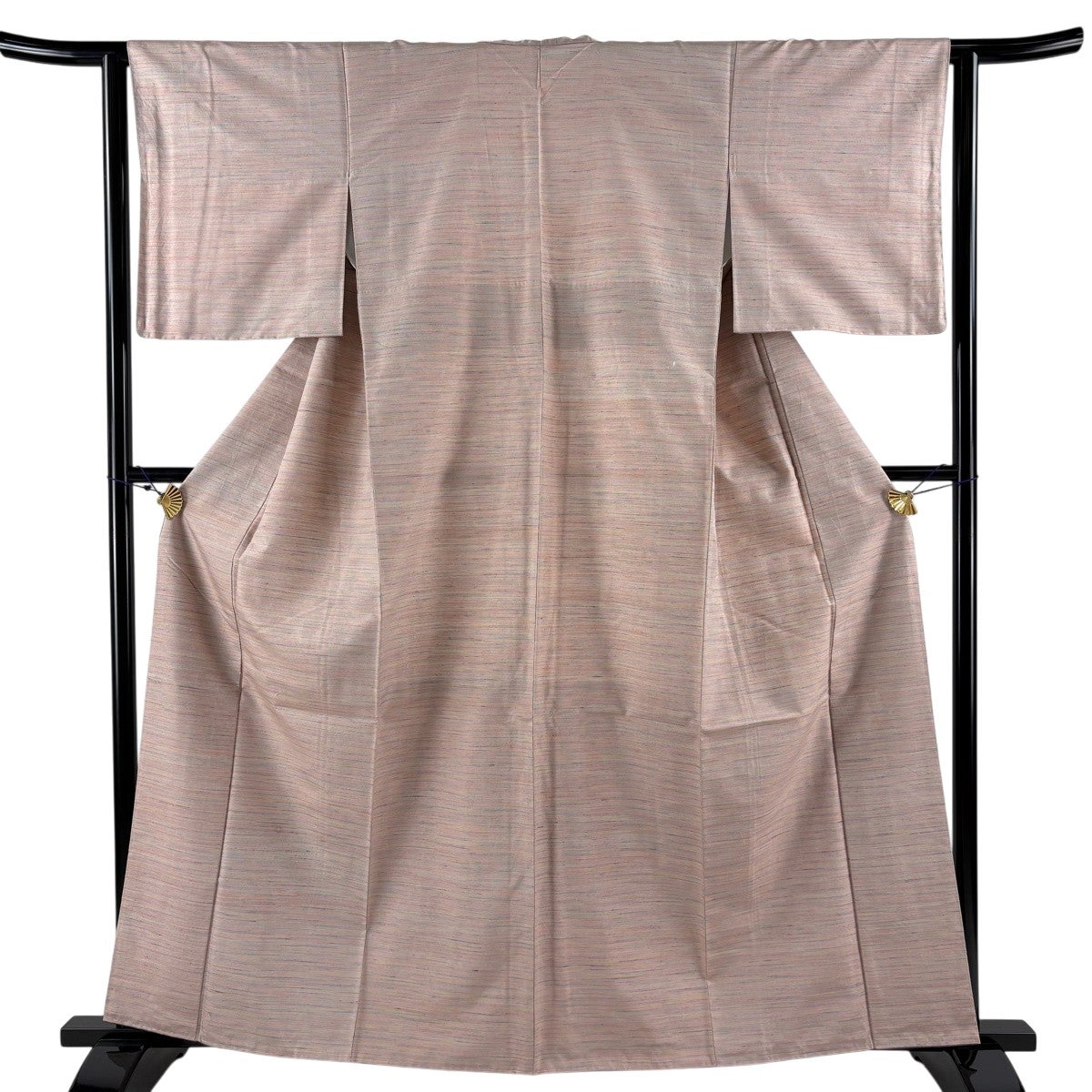 在庫一掃】 【美品】 紬 身丈164cm 裄丈60.5cm S 袷 白鷹山ぜんまい糸