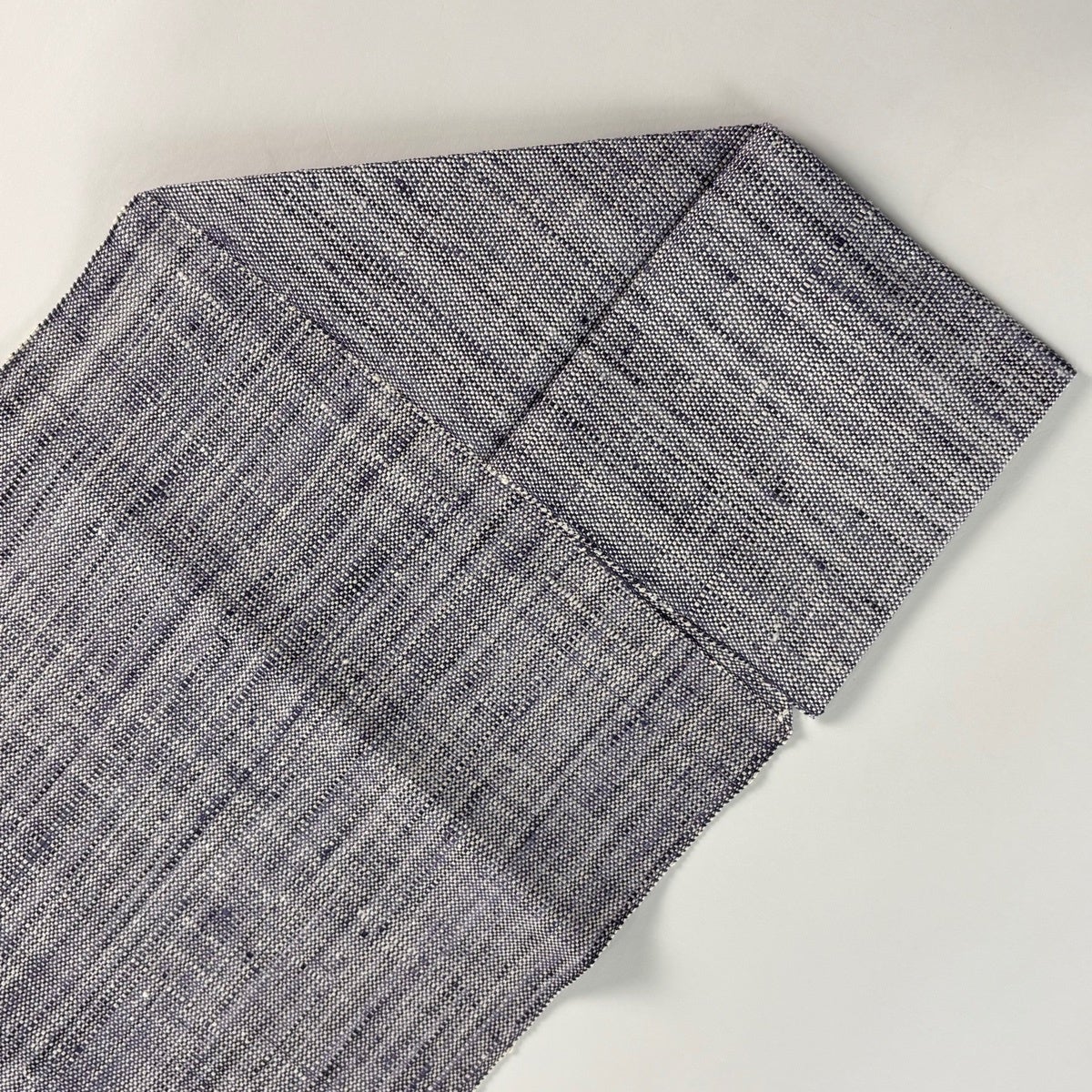 名古屋帯 秀品 紬地 八寸名古屋帯 松葉仕立て 市松模様 花 灰紫 正絹