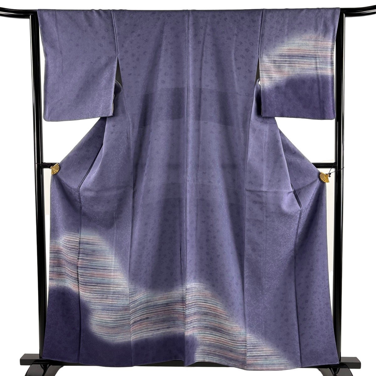 【美品】 付下げ 身丈164cm 裄丈66cm 正絹 名品 【中古】 美品】 付下げ 身丈164cm 裄丈66cm M 袷 やまと 桜 地紋 赤紫 正絹