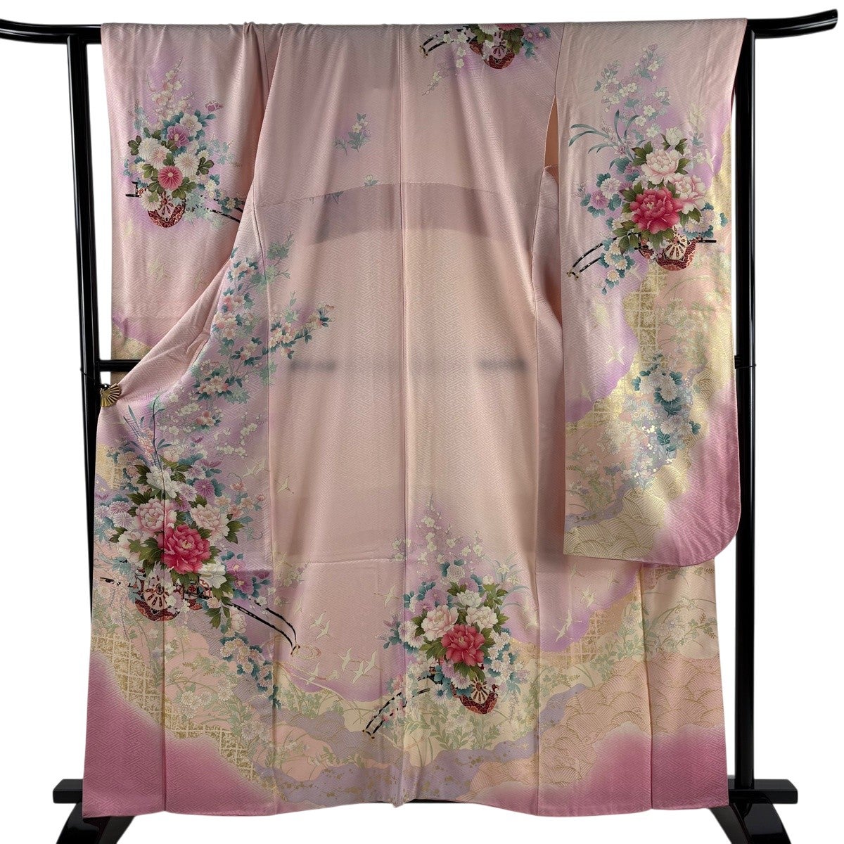 振袖 身丈160cm 裄丈67cm 正絹 秀品 【中古】 美品】 振袖 身丈160cm 裄丈67cm 正絹 秀品 【中古】の通販 by
