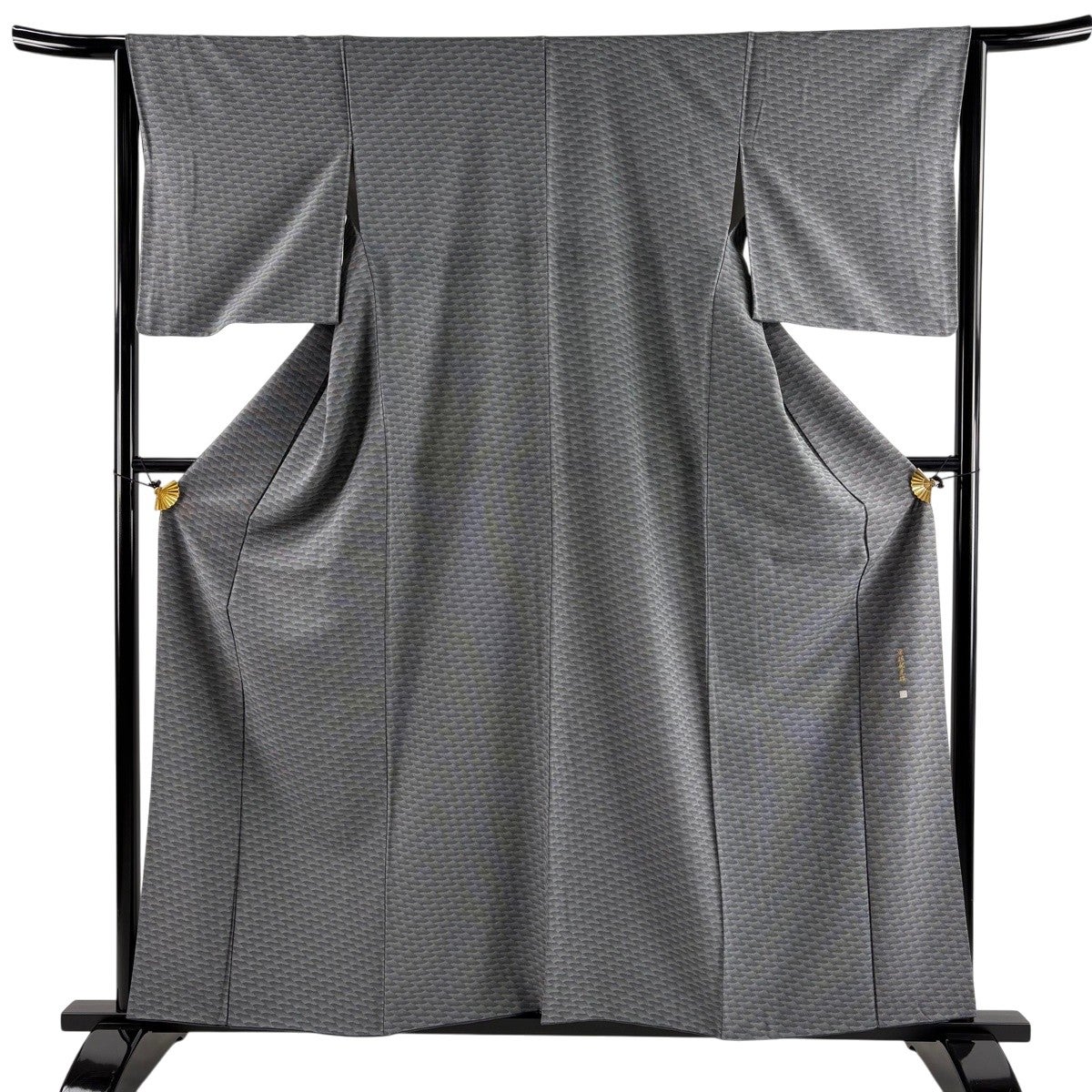 小紋 秀品 身丈152.5cm 裄丈62cm 正絹 【中古】 美品】 小紋 身丈156cm 裄丈62cm S 袷 枝花 灰紫 正絹 優品｜中古