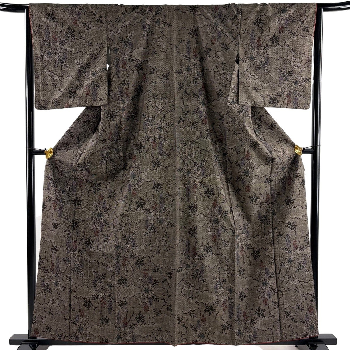 大島紬 身丈169cm 裄丈67cm 正絹 秀品 【中古】 美品】 大島紬 身丈161cm 裄丈65cm M 袷 証紙あり 草花 紺色 正絹 秀品