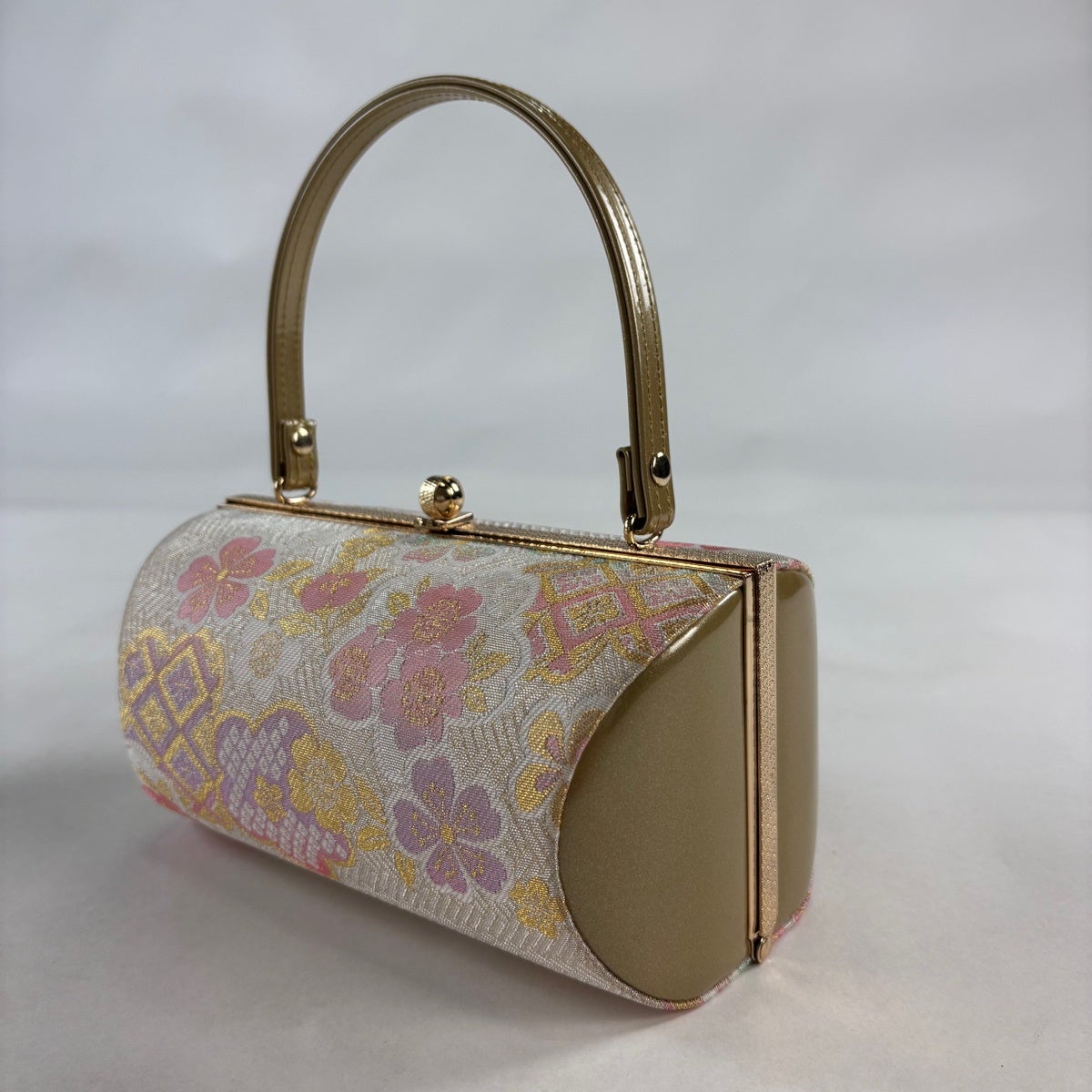 和装バッグ 優品 フォーマル 桜 梅 金銀糸 ベージュ 和装小物｜中古