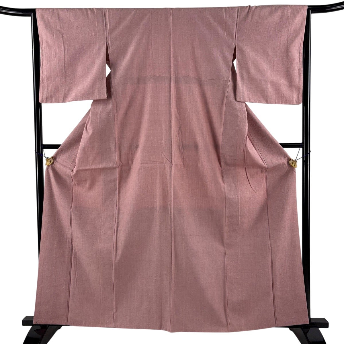 美品】 紬 身丈162cm 裄丈64.5cm M 袷 ますいわ屋 ピンク 正絹 優品 一