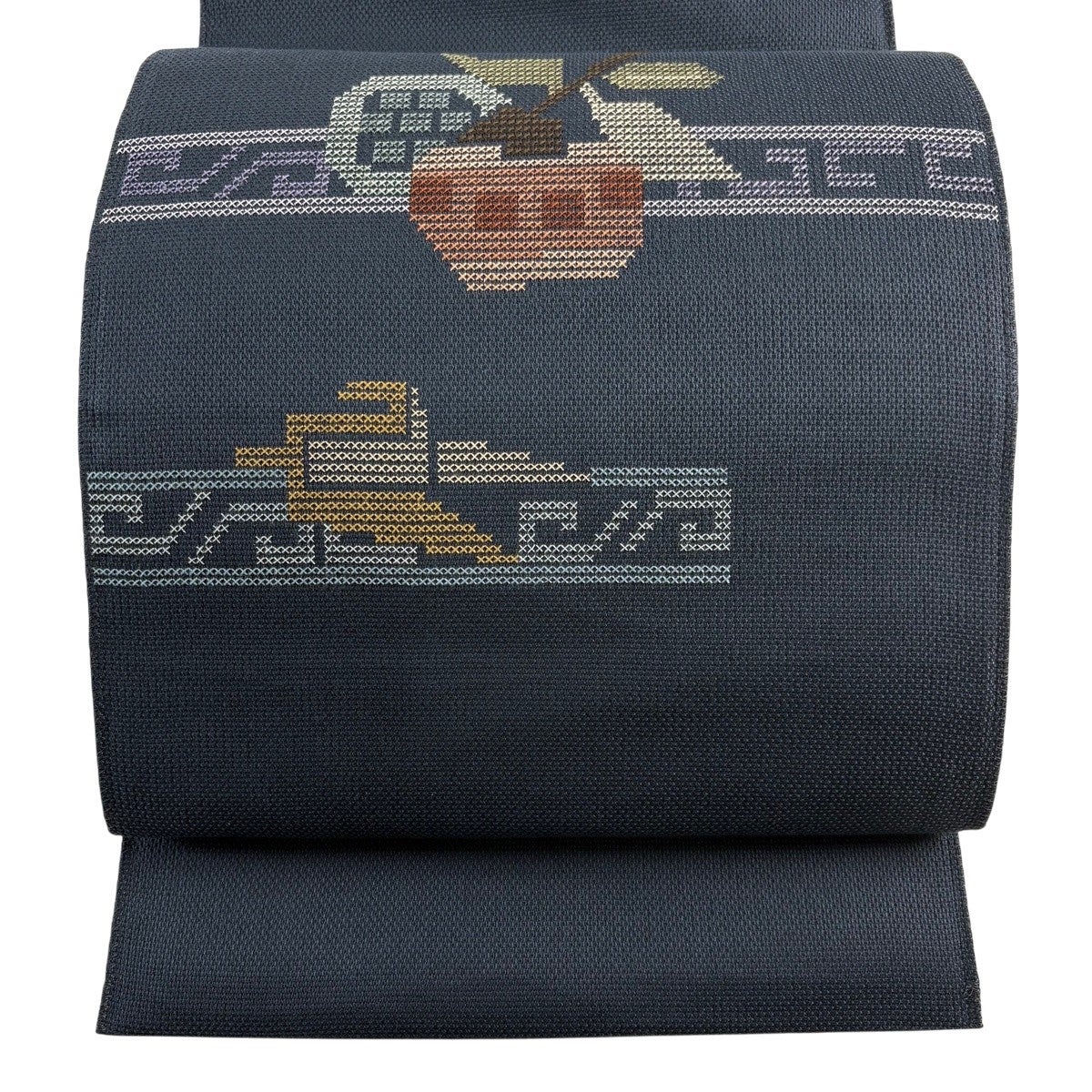 八寸名古屋帯　正絹 夏帯 八寸 名古屋帯 ＜赤香色／名物裂＞ 正絹 羅 本場筑前博多織 ＜福