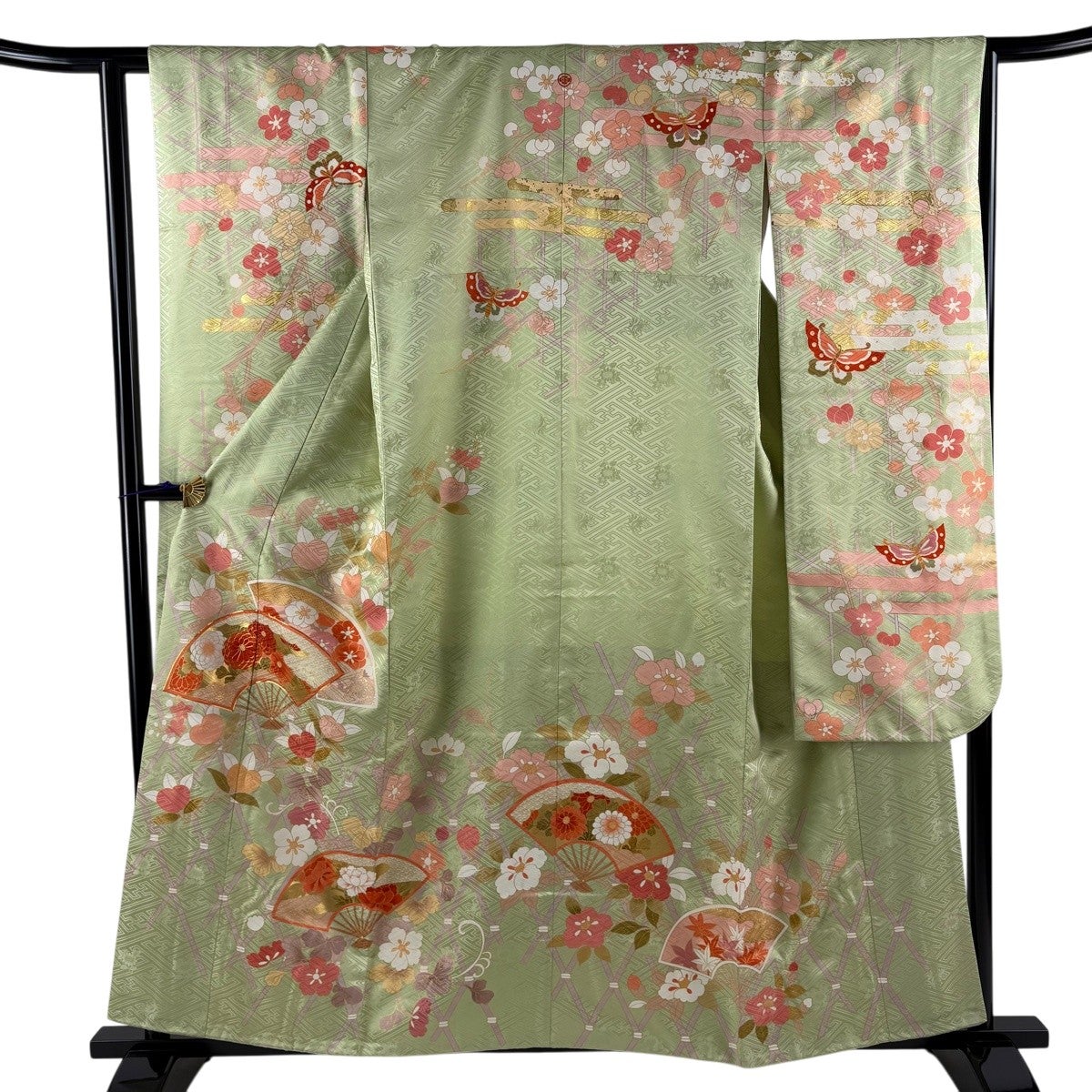 振袖 秀品 172cm 69cm 正絹 【中古】 振袖 正絹 中古 ランクA 東雲色 宝花熨斗 お仕立て上がり 単品 成人式