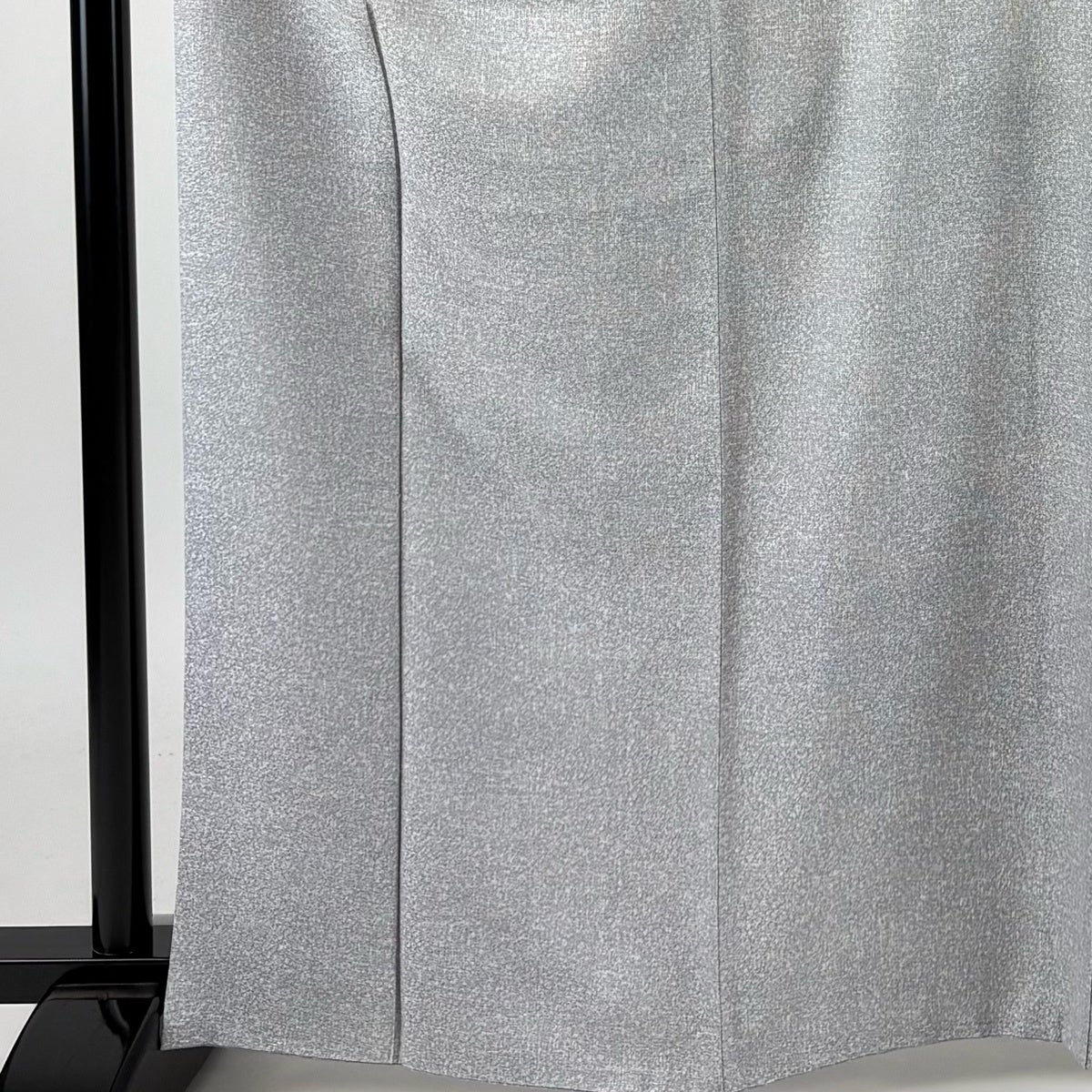 小紋 身丈164cm 裄丈64cm M 袷 幾何学 灰色 正絹 秀品 一つ紋｜中古