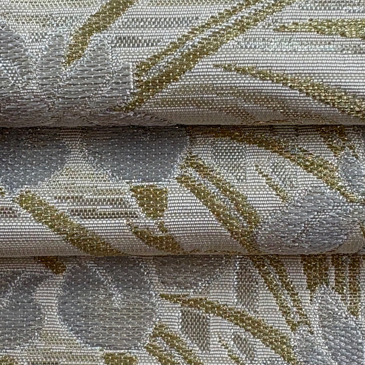 美品】 袋帯 逸品 川島織物 落款あり 菖蒲 八つ橋 箔 金銀糸 クリーム