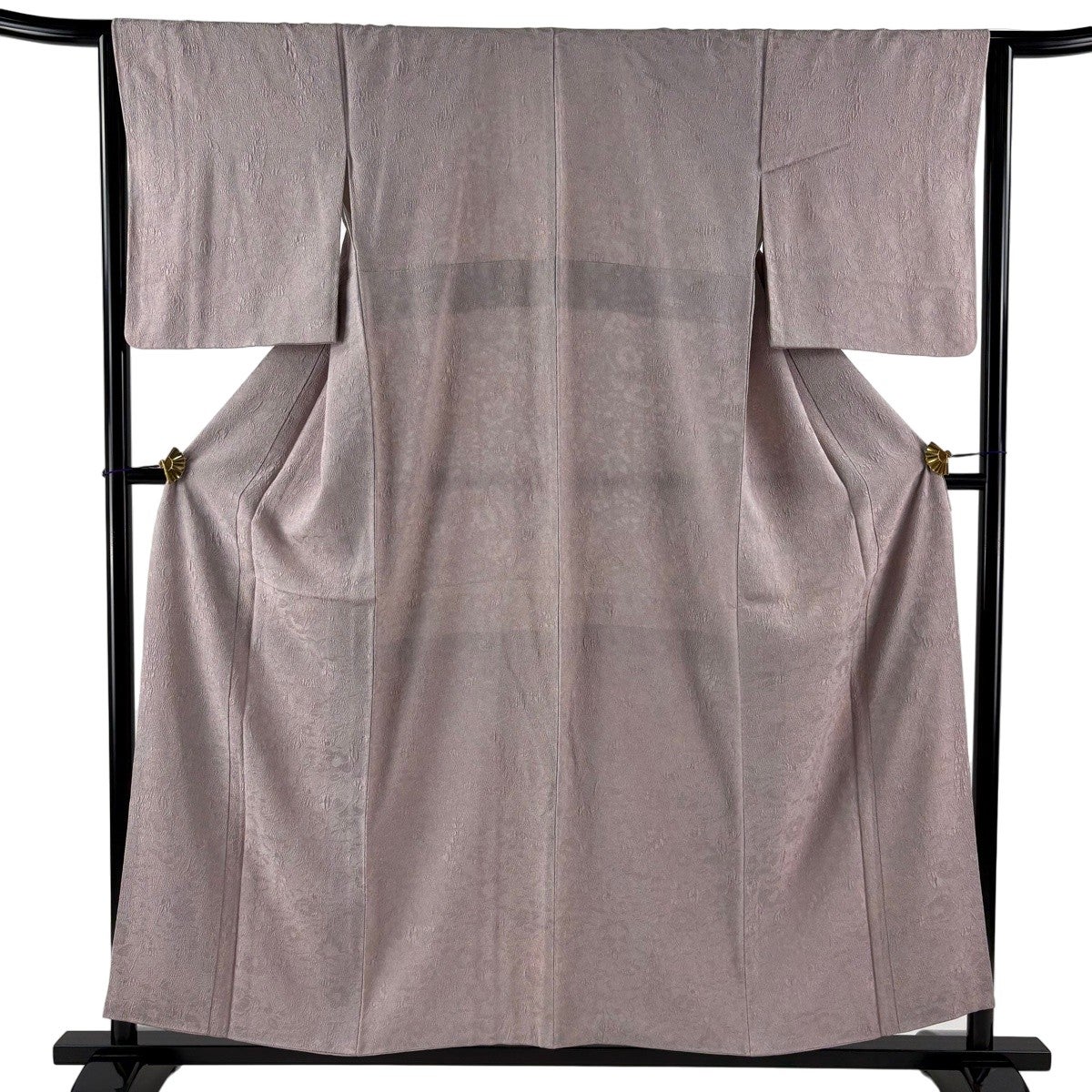 最終価格】 70%OFF 【美品】 お召 身丈155.5cm 裄丈64cm M 袷 鳥 草花