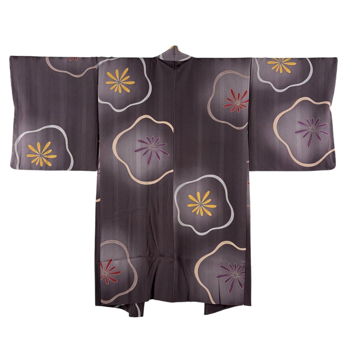 羽織 美品 逸品 身丈104cm 裄丈66.5cm 正絹 【中古】 美品】 羽織 身丈102.5cm 裄丈68cm L 縦縞 赤茶 正絹 名品｜中古・古着