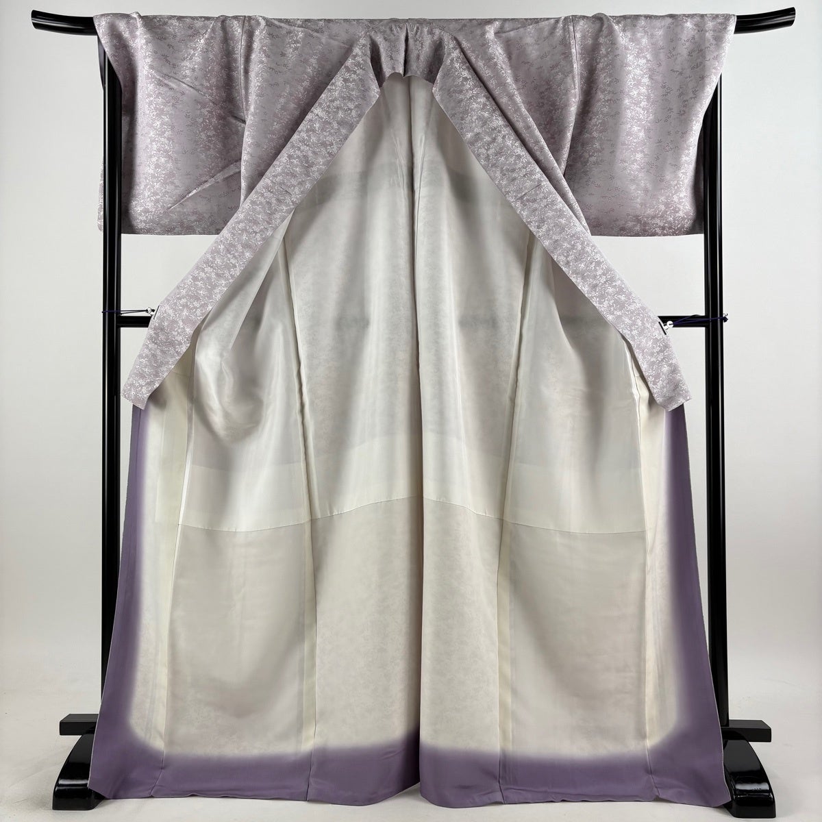 美品】 お召 身丈171cm 裄丈72cm L 袷 桐 鳥 薄紫 正絹 逸品|中古 美品】 お召 身丈171cm 裄丈72cm L 袷 桐 鳥 薄紫 正絹 逸品|中古