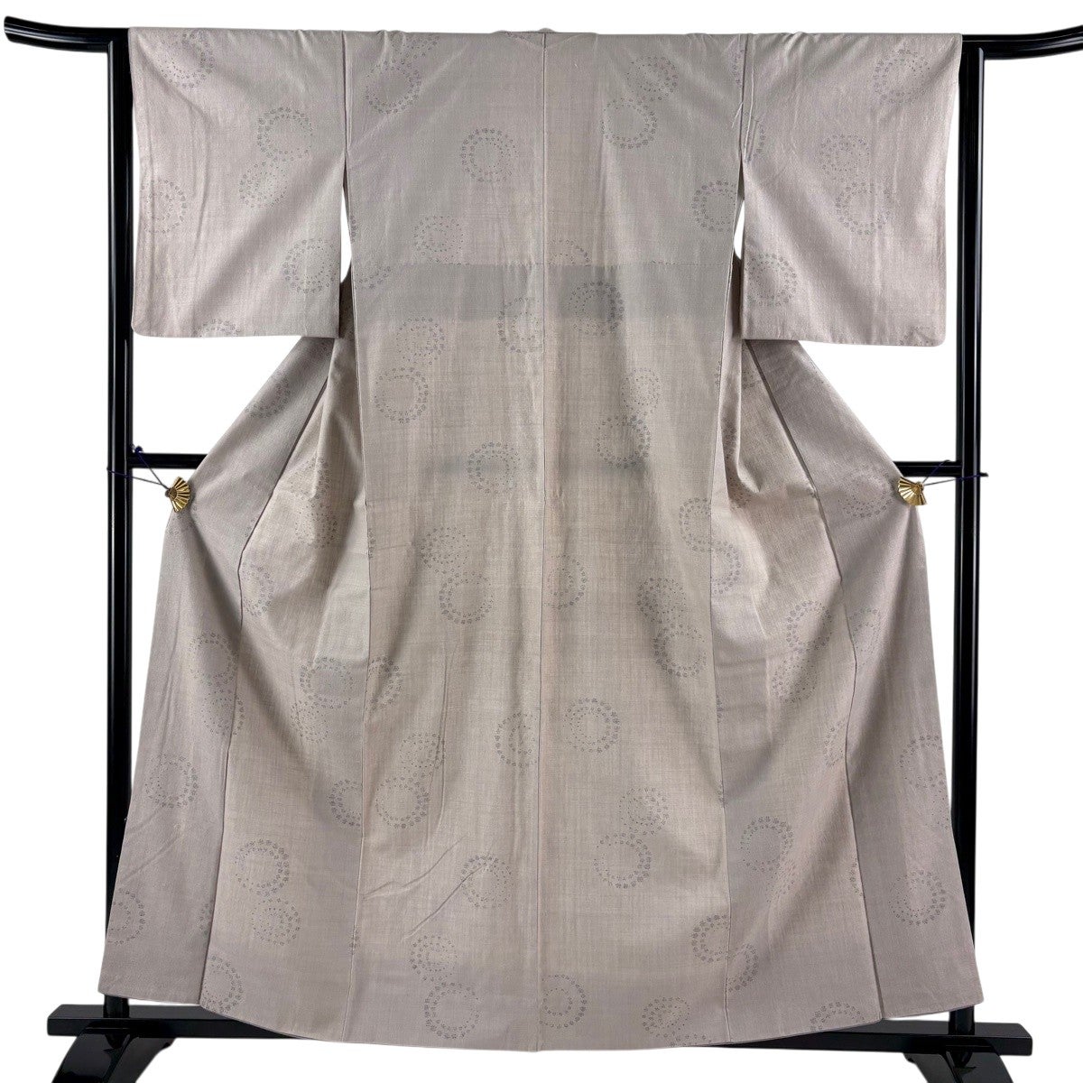 紬 身丈156.5cm 裄丈65cm 正絹 逸品 【中古】 紬 身丈157cm 裄丈65cm M 袷 幾何学ー 焦茶色 正絹 秀品｜中古・古着
