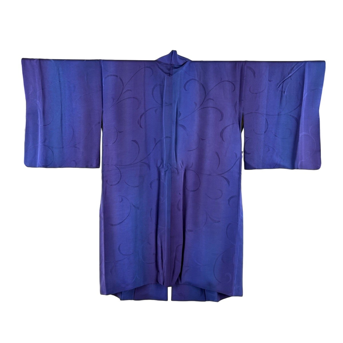 道中着 美品 名品 身丈100cm 裄丈68cm 正絹 【中古】 美品 道中着 身丈101cm 裄丈63cm S 和装コート 着物衿 縞 網目文 茶紫