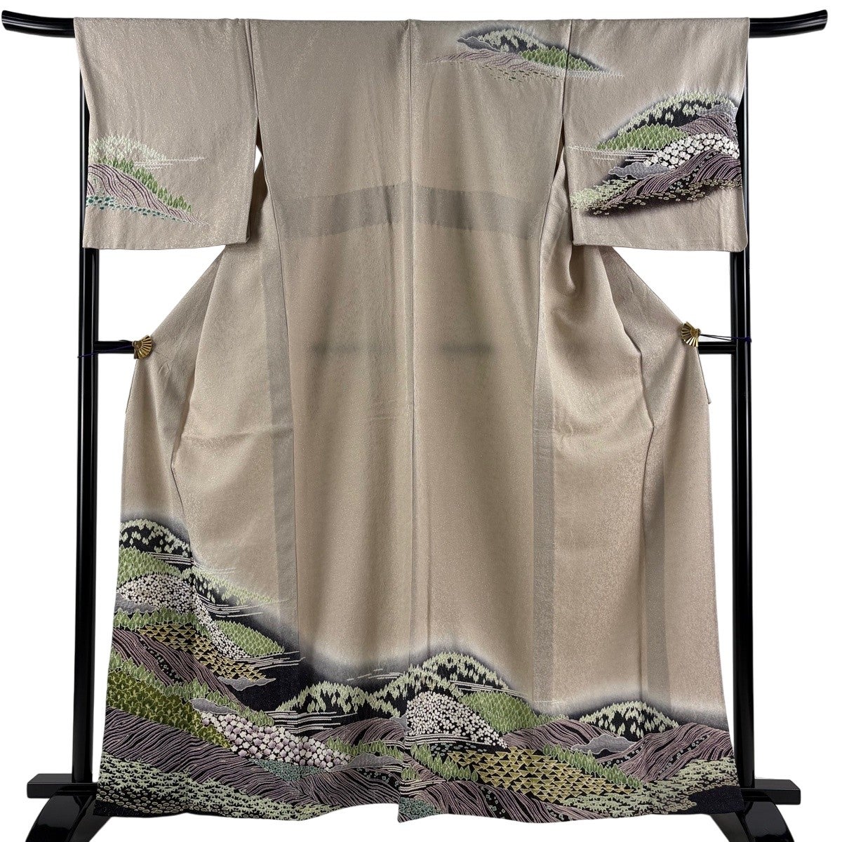 【美品】 訪問着 身丈171cm 裄丈68cm 正絹 秀品 【中古】 訪問着 身丈168cm 裄丈68.5cm L 袷 花 水色 正絹 秀品 【中古】 - メルカリ