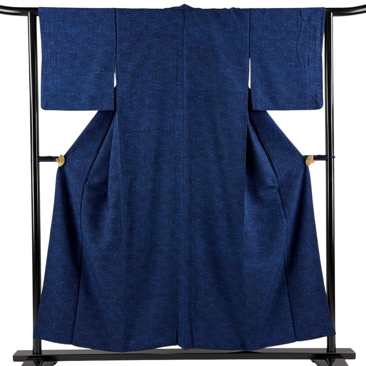 反物 秀品 小紋 藍染 草花 藍色 正絹｜中古・古着・リサイクル着物通販