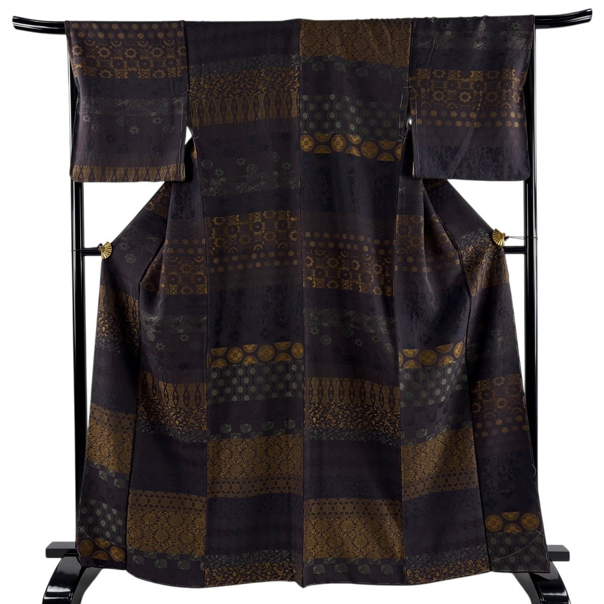 美品　縮緬小紋　丈162.5 裄67.5 小紋 身丈165cm 裄丈67.5cm 正絹 逸品 - 小紋 身丈160.5cm 裄丈67.5cm