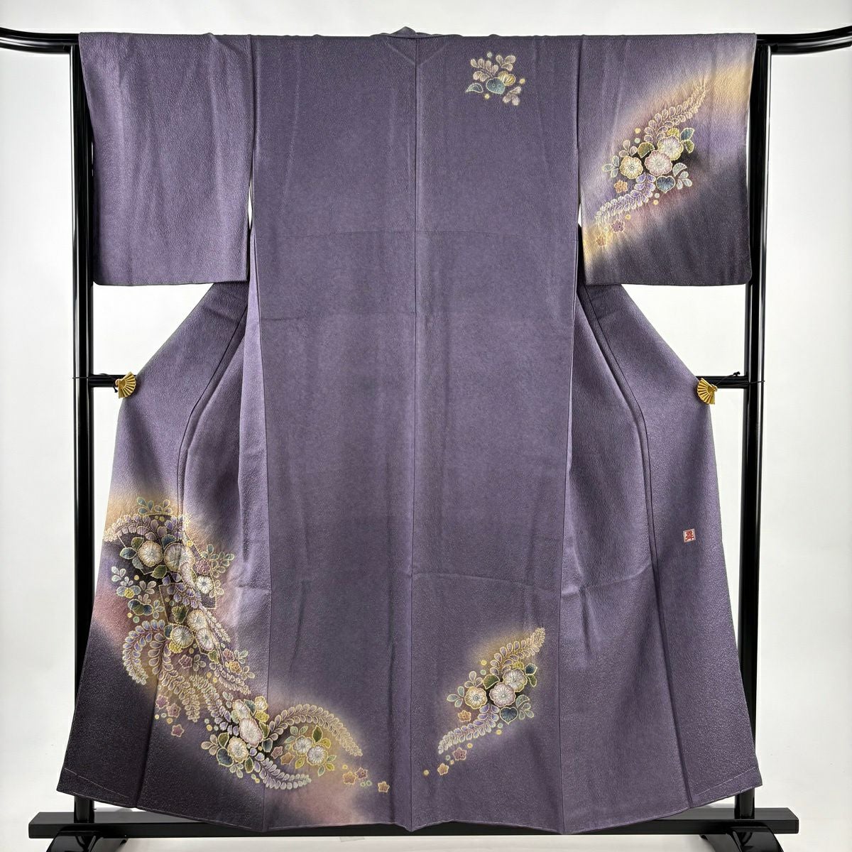美品】 付下げ 身丈160.5cm 裄丈64cm M 袷 落款あり 辻が花 金通し