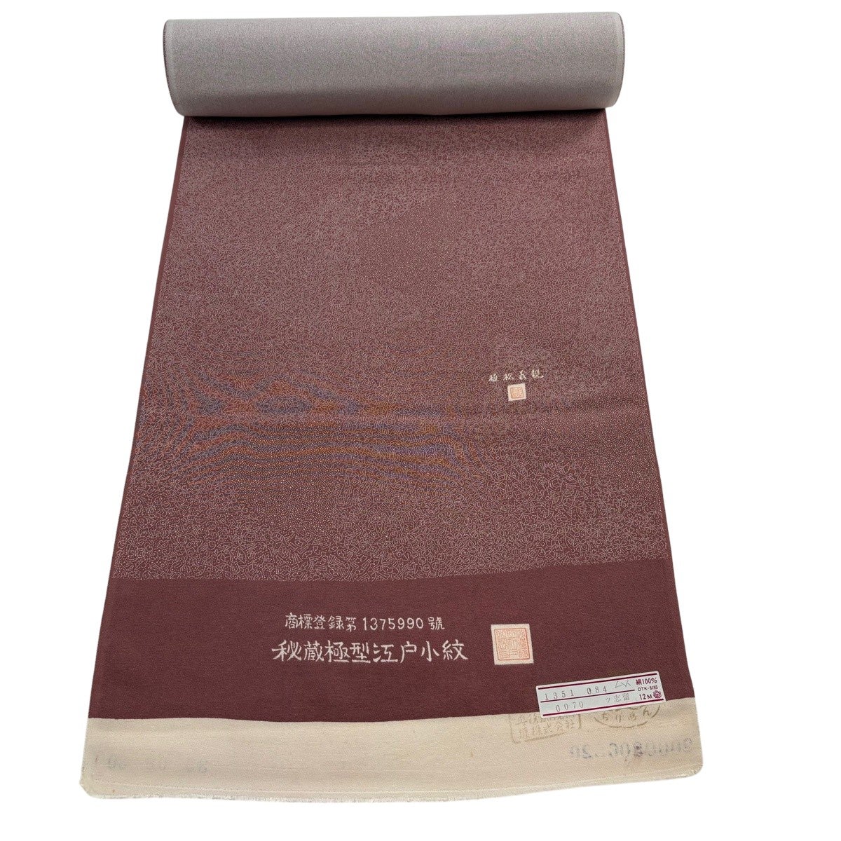 ゆ2327⭐️反物❤️創作コート❤️ショール付❤️新品未使用品❤️丹後ちりめん⭐️正絹⭐️黒系 反物 優品 羽尺 羽織 和装コート 立涌 草花 薄小豆 正絹｜中古・古着