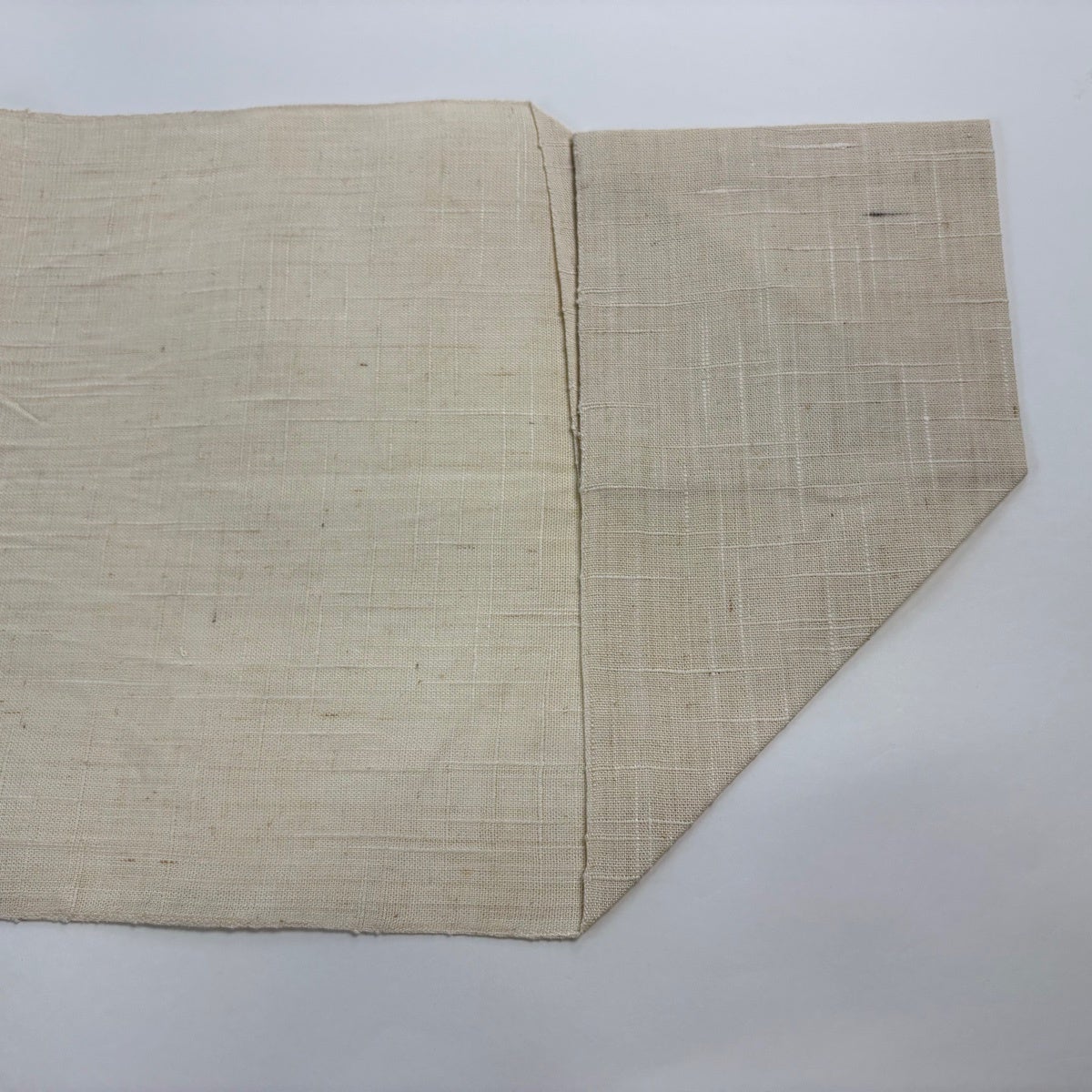 美品】 名古屋帯 名品 八寸名古屋帯 松葉仕立て 夏帯 紬地 蟹 ベージュ