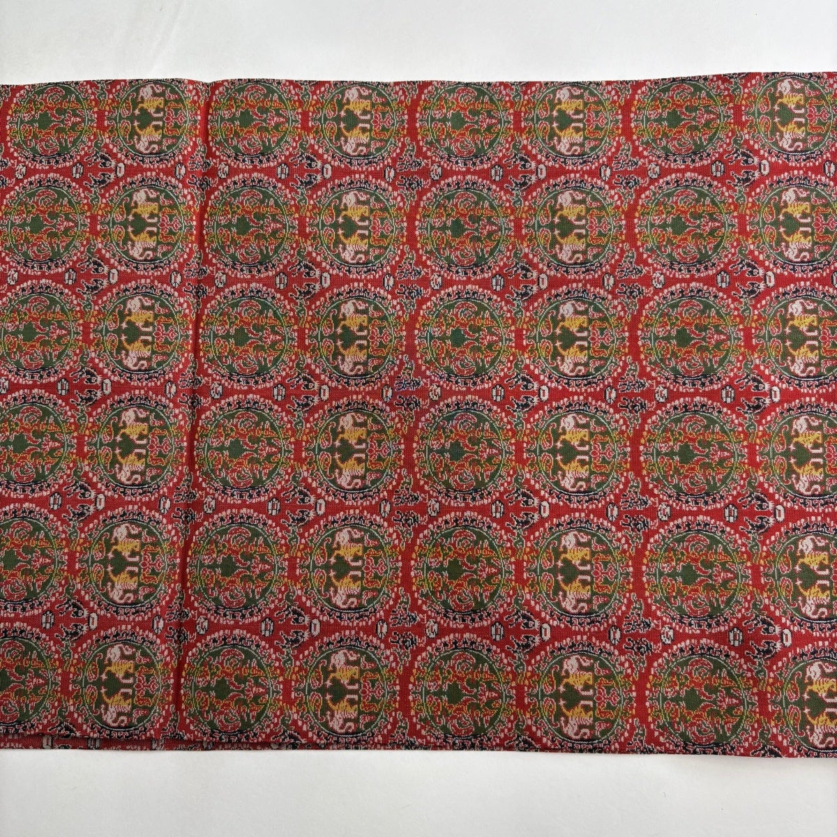 美品】 開き名古屋帯 名品 龍村美術織物 比翼仕立て 動物 幾何学