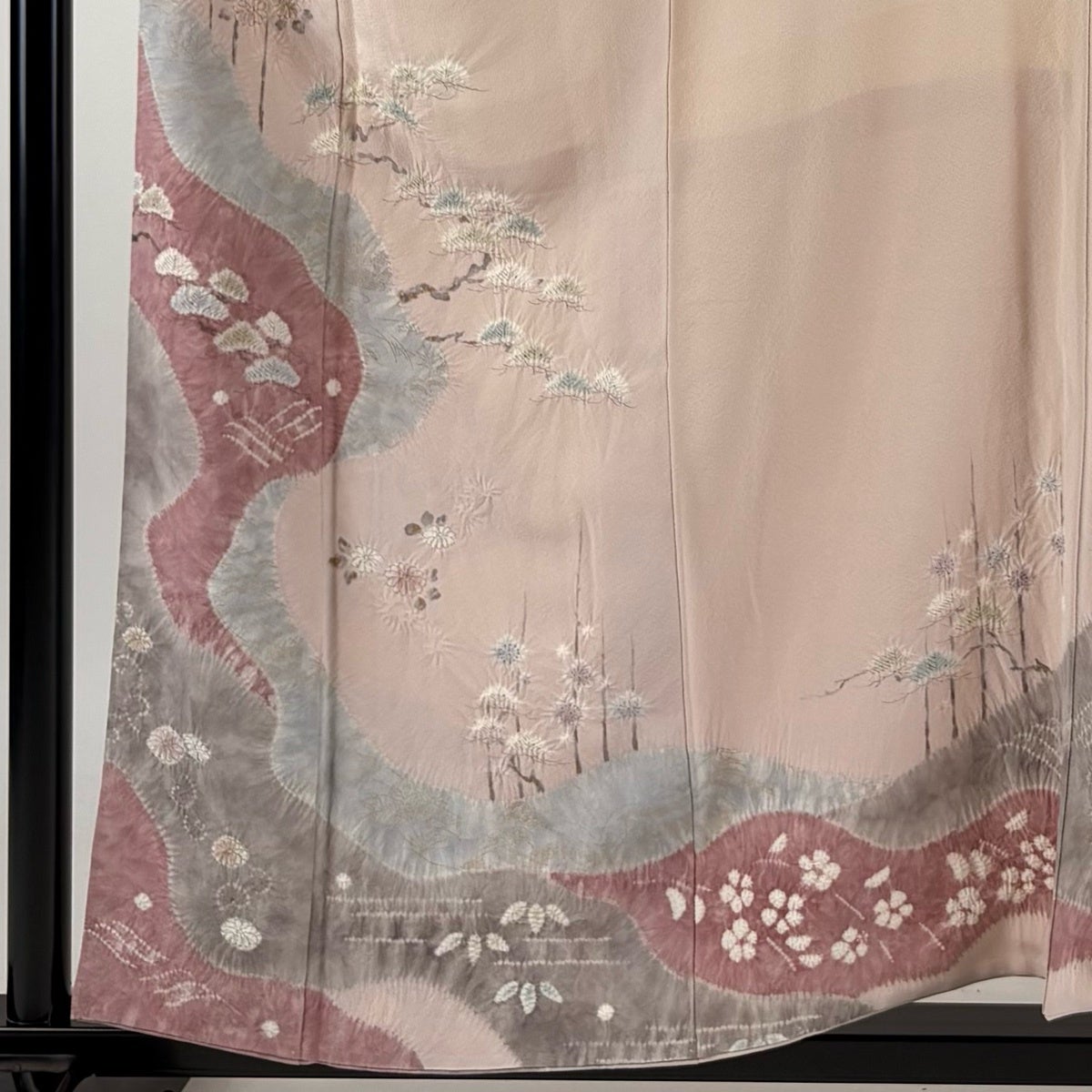 訪問着 身丈157.5cm 裄丈63.5cm S 袷 滝泰 落款あり 笠松 道長取り