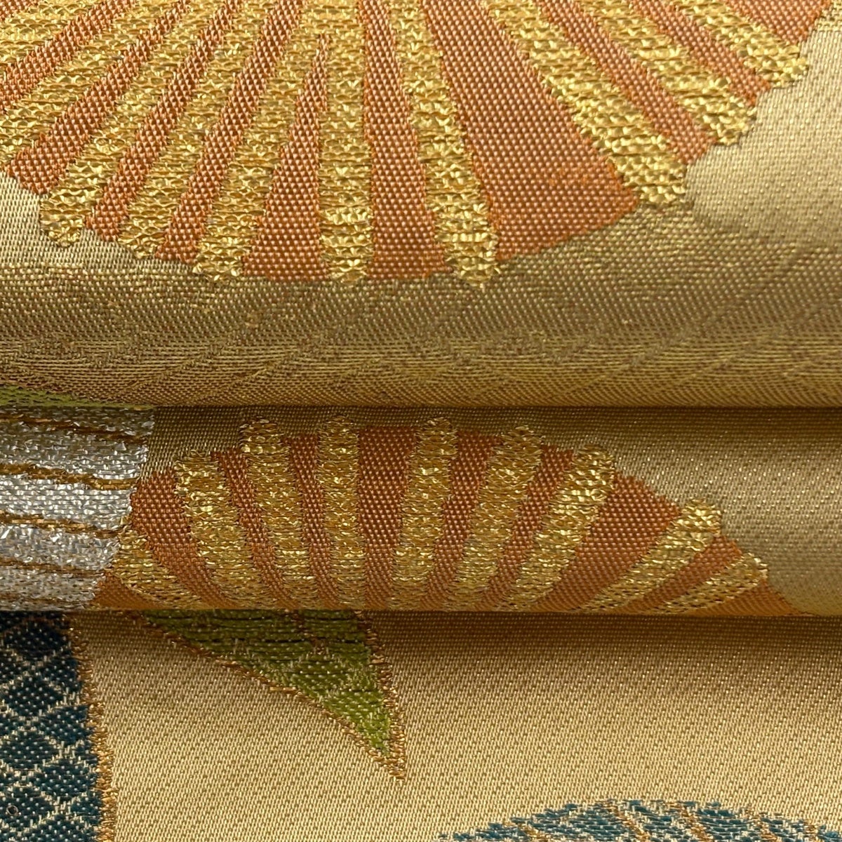 MO-3493 袋帯 松竹梅 黄茶色 金糸 MO-3493 袋帯 松竹梅 黄茶色 金糸の通販 by 結-むすび-｜ラクマ