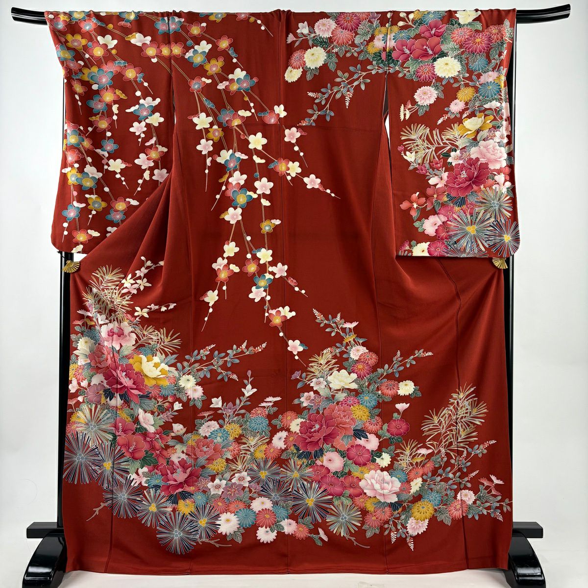 最終価格】 70%OFF 【美品】振袖 身丈176.5cm 裄丈73cm 未仕立て 仮絵